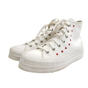 Converse Chuck Taylor All Star Love High Top Sneakers Womens Size 9.5 White